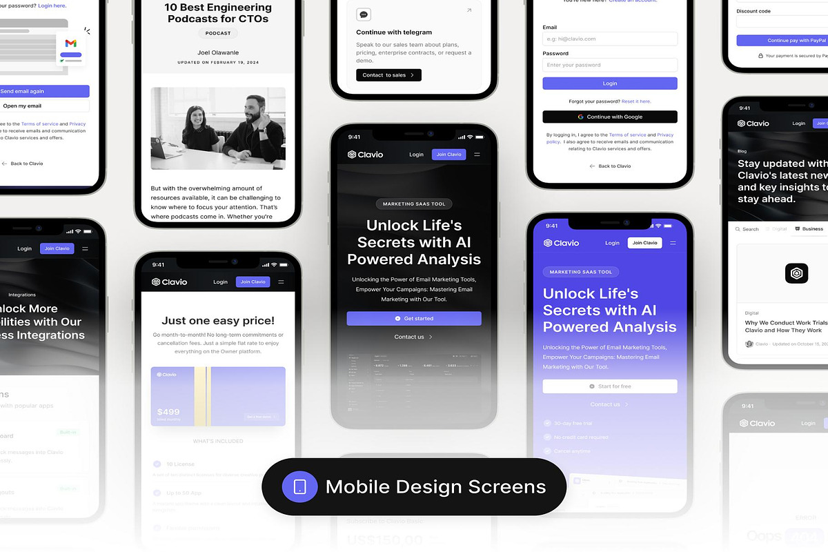 Clavio SaaS Framer Template UI Kit, an UI Kit Template by Creative Perspective (Photo 7 of 7)