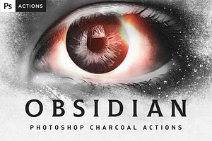 OBSIDIAN Charcoal Photoshop Actions