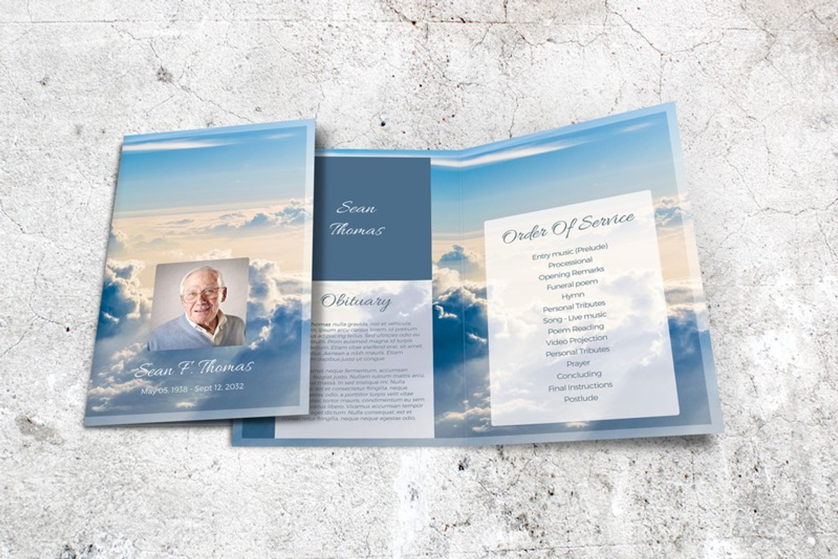 Funeral Program Brochure - Heaven, a Brochure Template by Final Tribute (Photo 4 of 5)