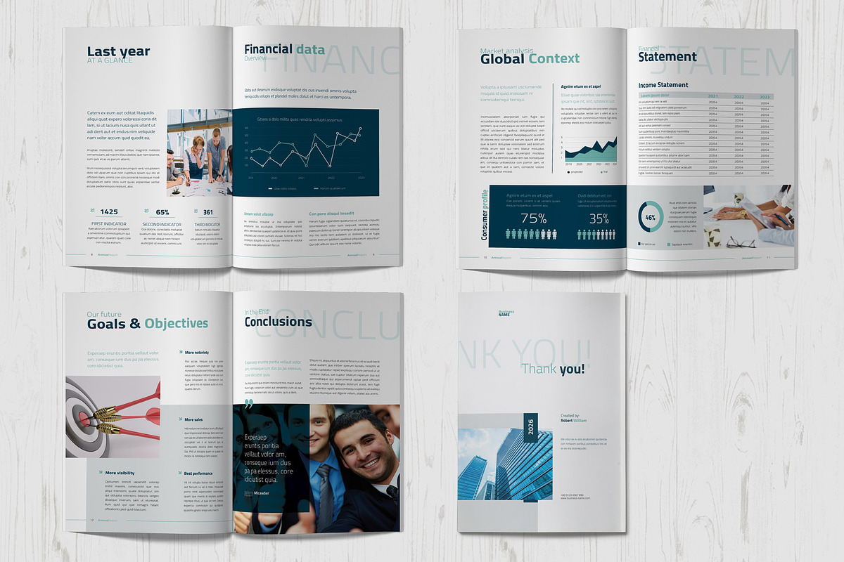 Annual Report Brochure Template, a Brochure Template by Sabin (Photo 4 of 6)