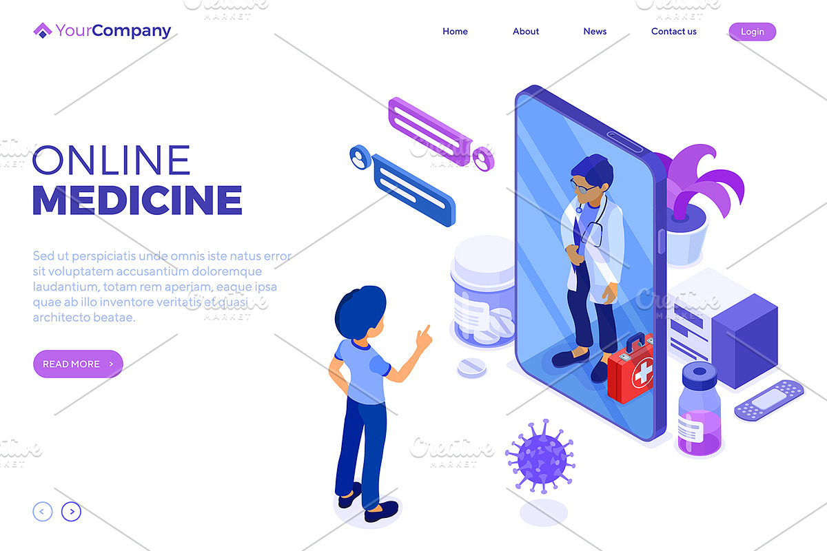 Online Doctor and Medical Diagnostic, a Healthcare Illustration by TAlex (Photo 4 of 6)