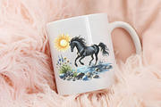 Spring black horse clipart, an Illustration by RobertsArt (Thumbnail 3 of 7)