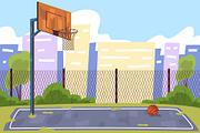 Outdoor basketball court. School, a Sport Illustration by Stock-Smart-Start (Thumbnail 2 of 3)