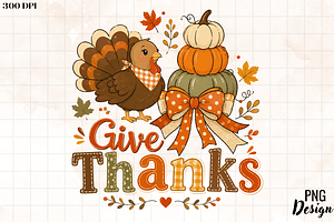 Coquette Give Thanks PNG, an Object Graphic by Cut File