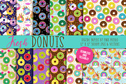 Seamless Donut Backgrounds, a Pattern Graphic by PinkPueblo (Thumbnail 1 of 3)