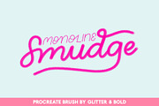 Monoline Smudge Procreate Brush, a Brushes & More by Glitter & Bold (Thumbnail 1 of 2)