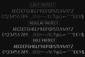 PROTECT Sans Serif Font Family