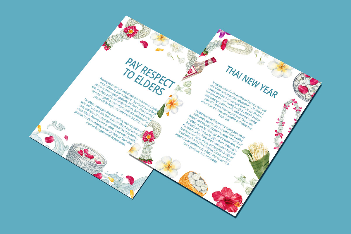 Floral Water Festival – Hand-Drawn, a Seasonal Illustration by CreativeValuation (Photo 7 of 10)