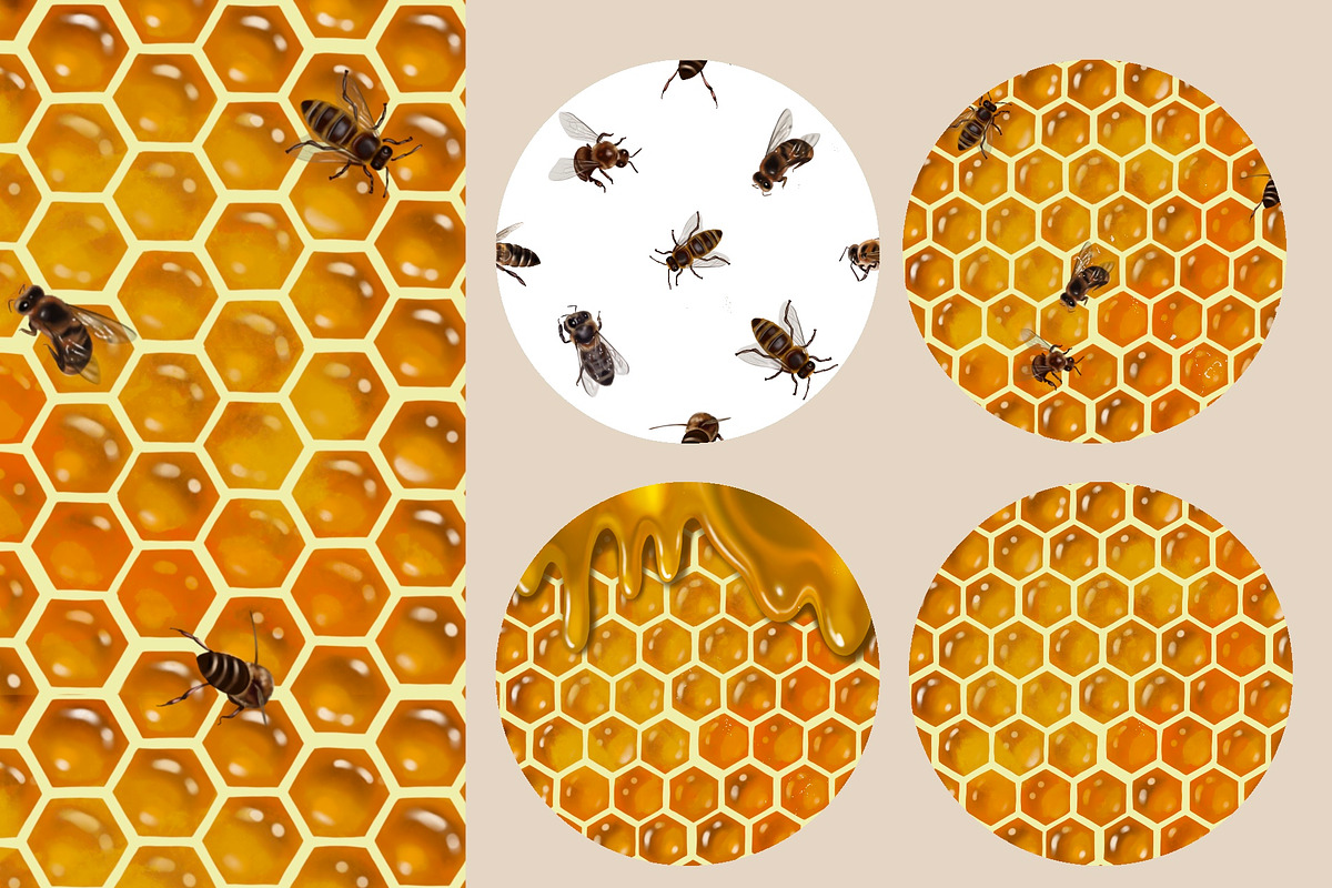 Honey Bee - Watercolor Breakfast, an Illustration by NNclipart (Photo 6 of 8)