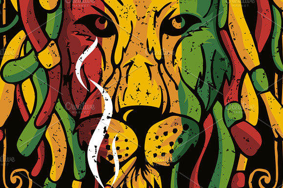 Lion Rasta Vector preview 4