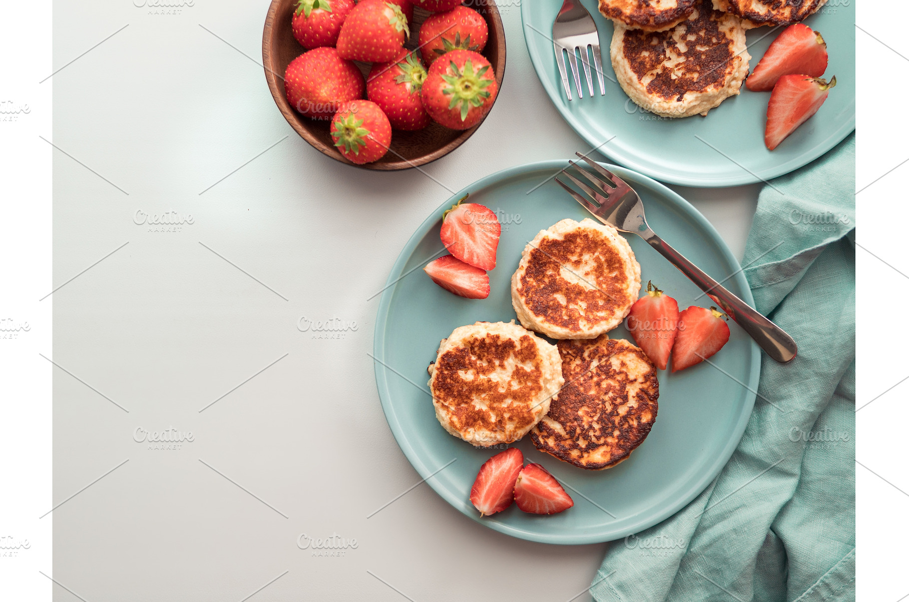Cottage cheese pancakes, syrniki, a Food & Drink Photo by Fascinadora