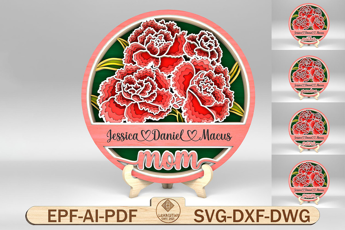 Layered Mandala Svg files, a Pattern Graphic by Lasercutiny (Photo 1 of 2)