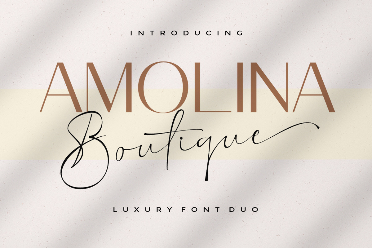 Amolina Boutique Font Duo, a Script Font by Letter Fresh (Photo 1 of 7)