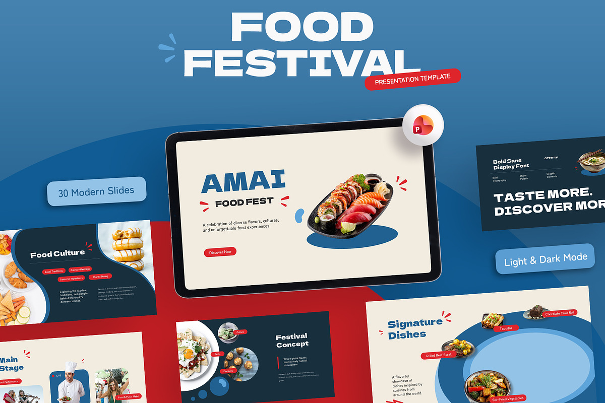 Amai - Food Festival PowerPoint, a Presentation Template by New Coral Design (Photo 1 of 10)