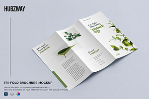 Trifold Brochure Mockup, an Advertising Mockup by Hubzway
