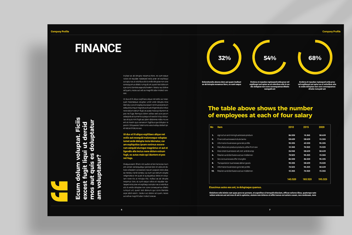Black and Yellow Brochure, a Brochure Template by Boris Cupac (Photo 5 of 10)