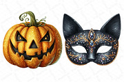 Vintage Glitter Halloween Clipart, an Illustration by DreamPrint404 (Thumbnail 5 of 5)