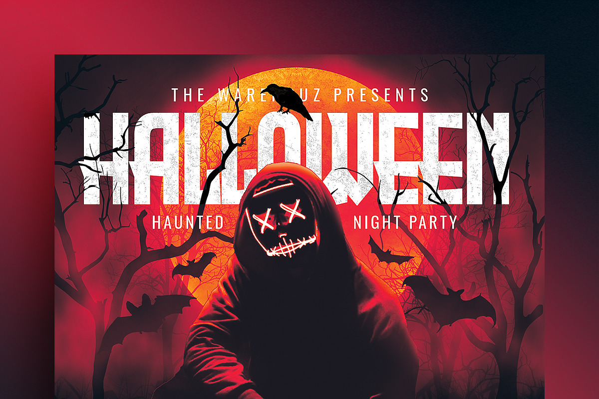 Halloween Haunted Night Party Flyer, a Flyer Template by Verazo (Photo 2 of 2)