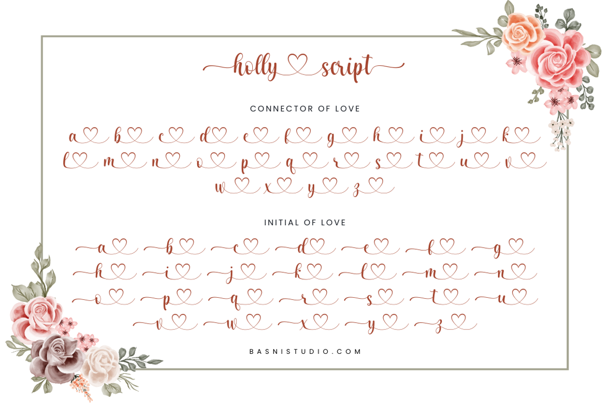 Holly Script Modern Calligraphy, a Script Font by Basnistudio (Photo 14 of 15)