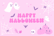 Kawaii Ghost Font, a Handwritten Font by Babymimiart (Thumbnail 2 of 10)