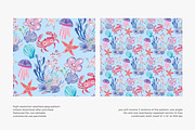 A vibrant pink crab seamless pattern, a Pattern Graphic by Pink Studio Art (Thumbnail 3 of 4)