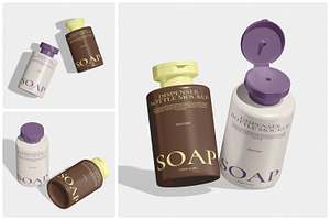 120ml Soap Dispenser Bottle Mockup, a Packaging Mockup by Unerispace
