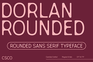 Dorlan Rounded, a Sans Serif Font by Craft Supply Co.