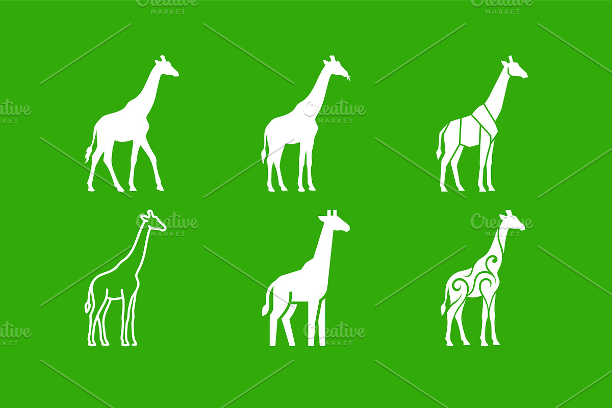 Giraffe Silhouette Vector Pack, an Object Graphic by Artonix (Photo 2 of 3)