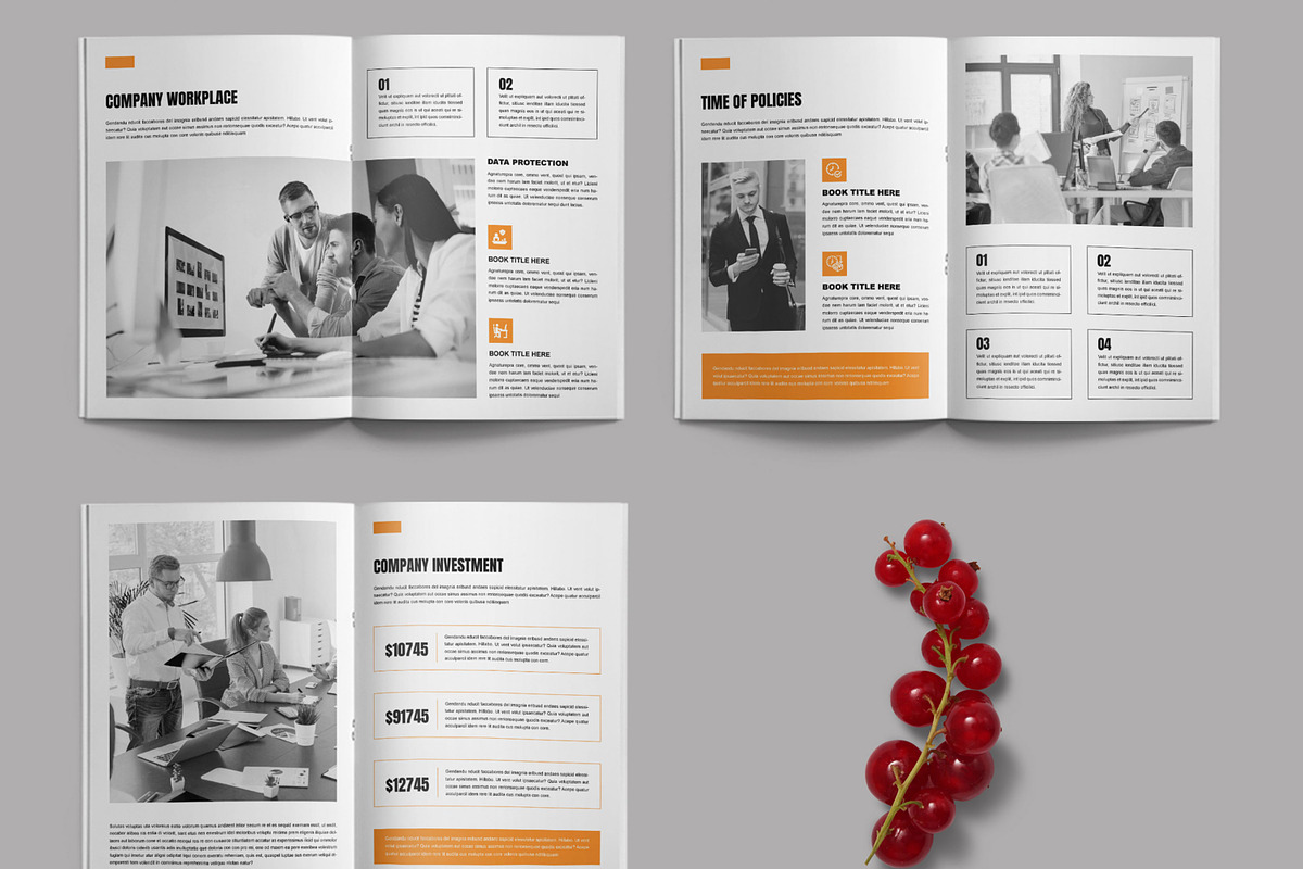Employee Handbook Template Layout, a Brochure Template by ContestDesign (Photo 4 of 4)