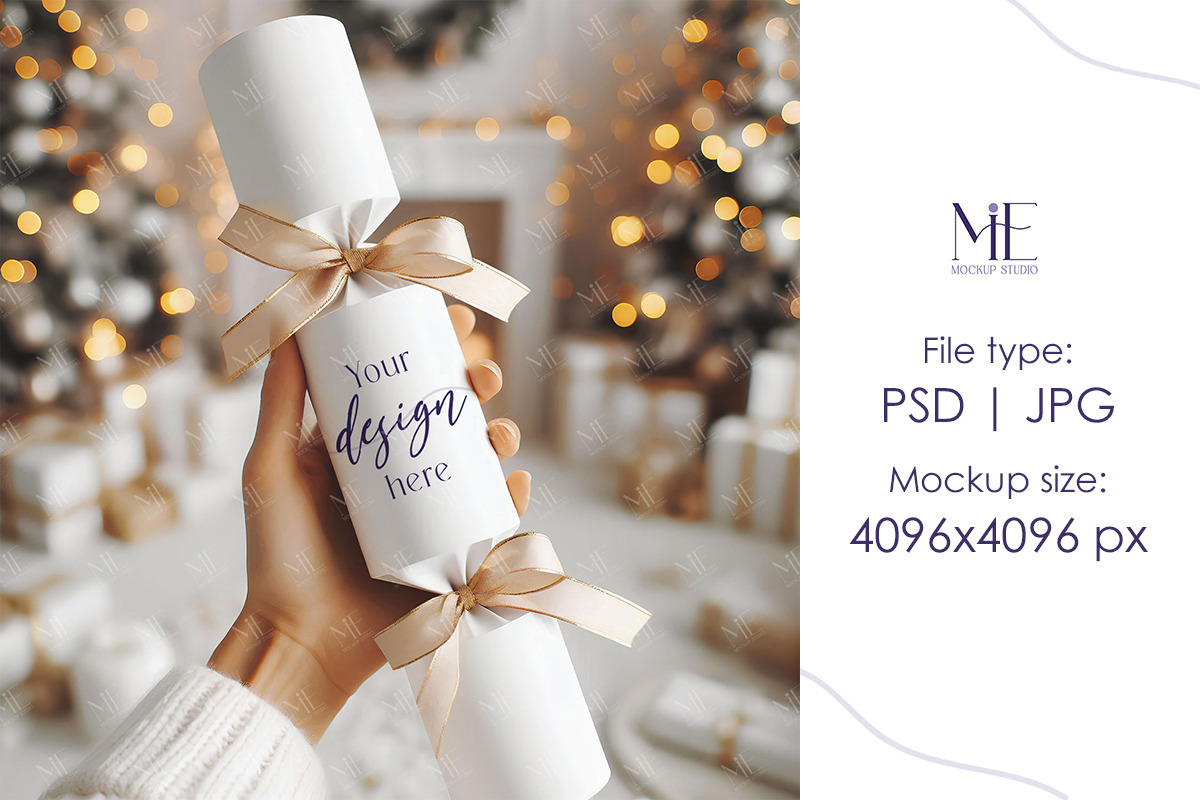 Christmas Crackers Mockup Gift PSD, a Mockup by Mie Mockup Studio (Photo 5 of 5)