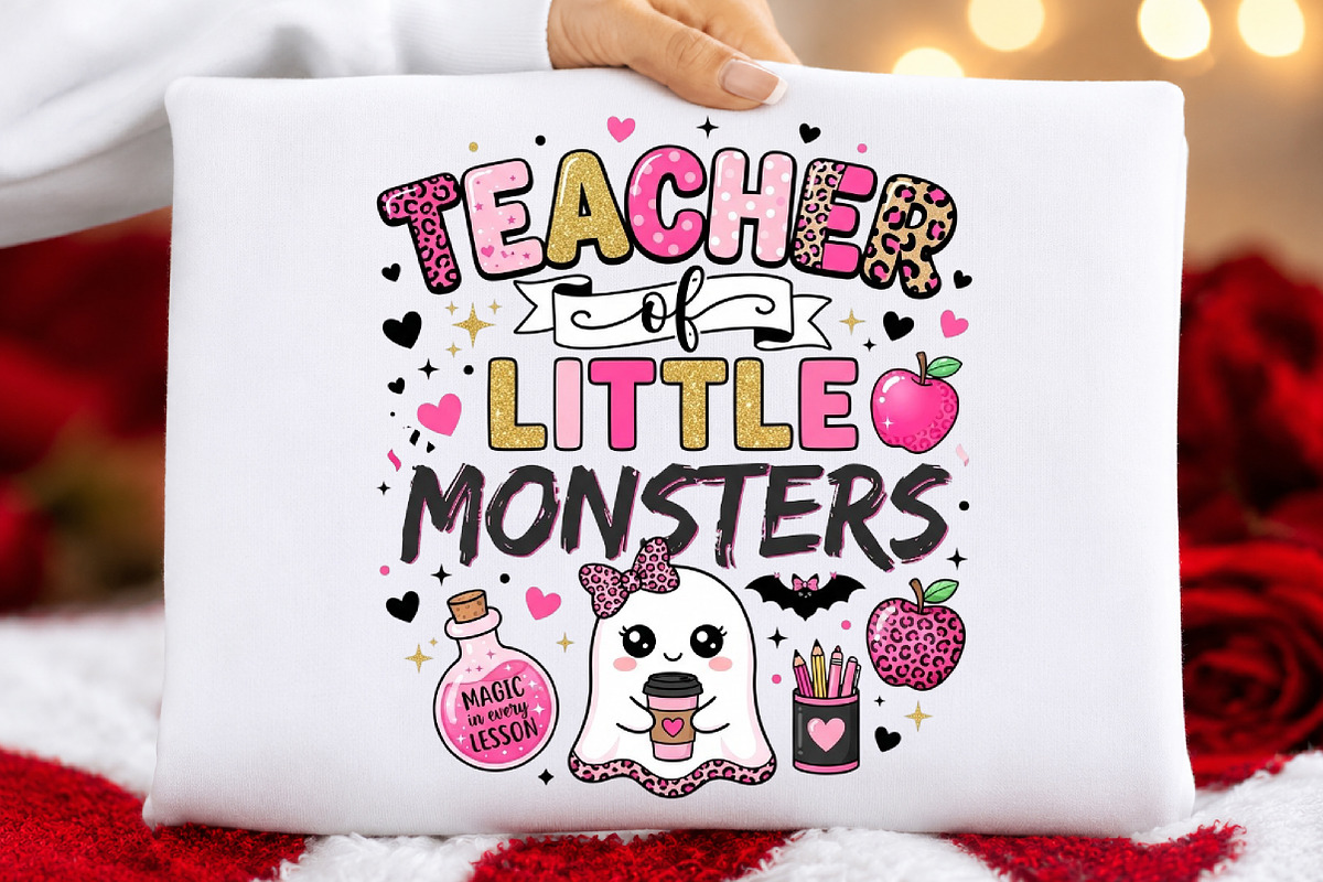 Teacher Little Monsters Halloween, a Seasonal Illustration by DreamCafeArt (Photo 5 of 7)