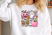 Halloween Back to School Ghost PNG, a Seasonal Illustration by CraftArtStudio (Thumbnail 3 of 4)