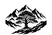 50 Sacred Mountain Tree Silhouette, an Empty State Illustration by Amazin_art (Thumbnail 3 of 37)