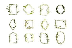 Organic floral frames in different, an Object Illustration by okskukuruza
