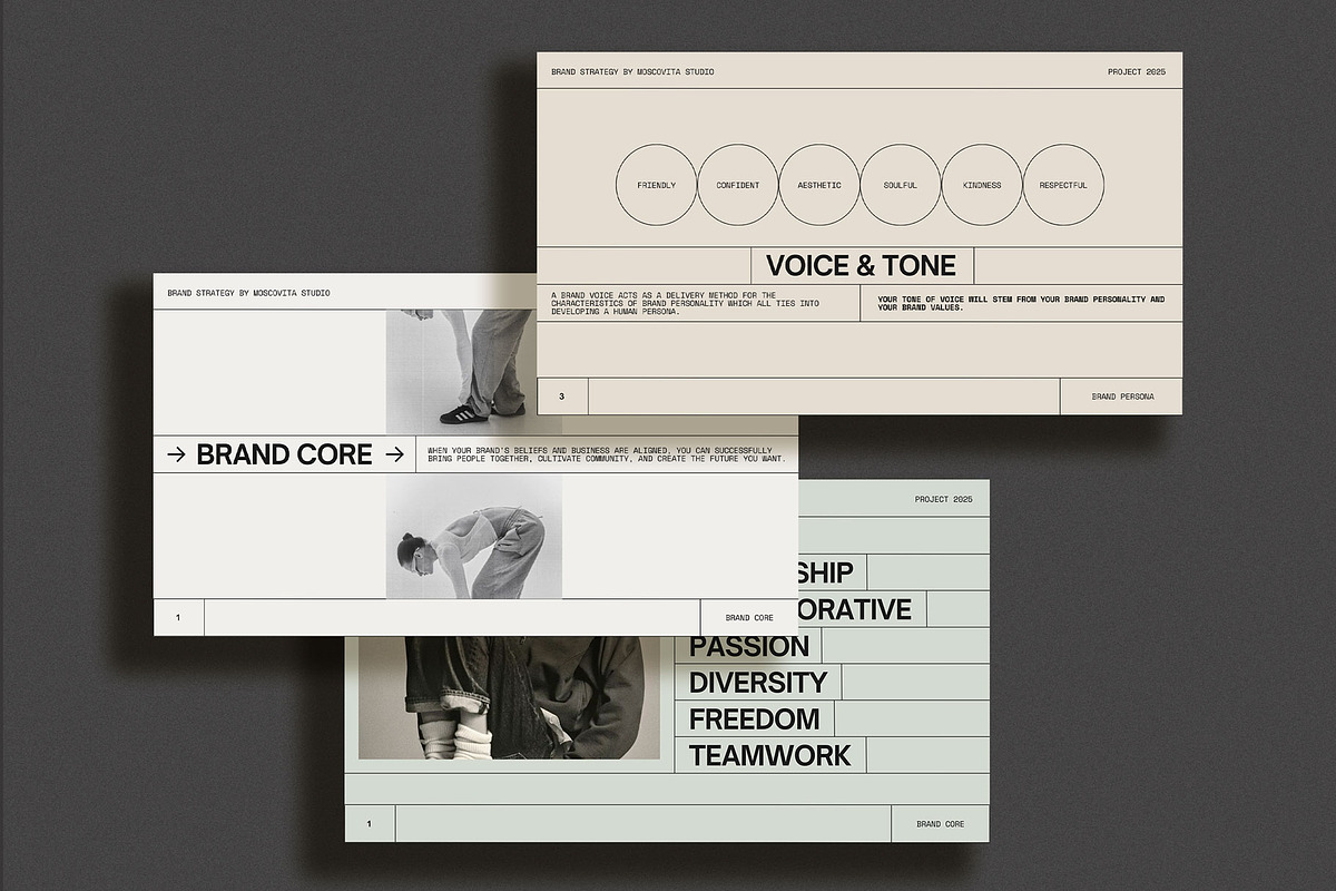 Brand Strategy Presentation Template, a Presentation Template by Moscovita Studio (Photo 3 of 9)