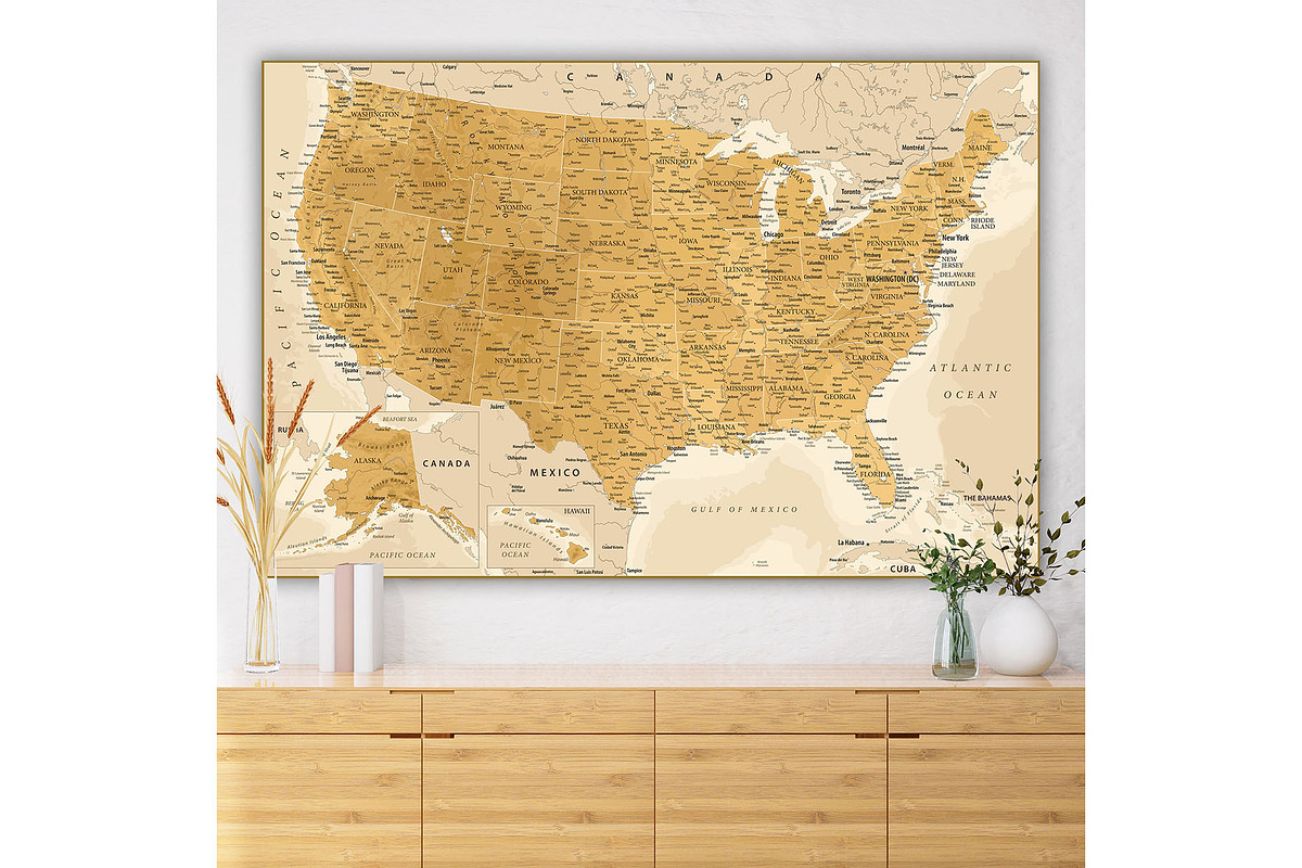 United States Vector Map, a Graphic by PorcuPen Works (Photo 3 of 6)