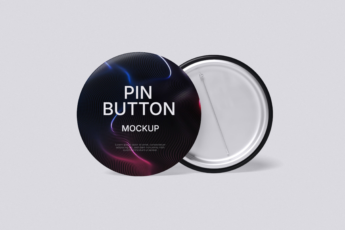 Pin Mockup, an Advertising Mockup by HanaSaka_Studio (Photo 2 of 5)