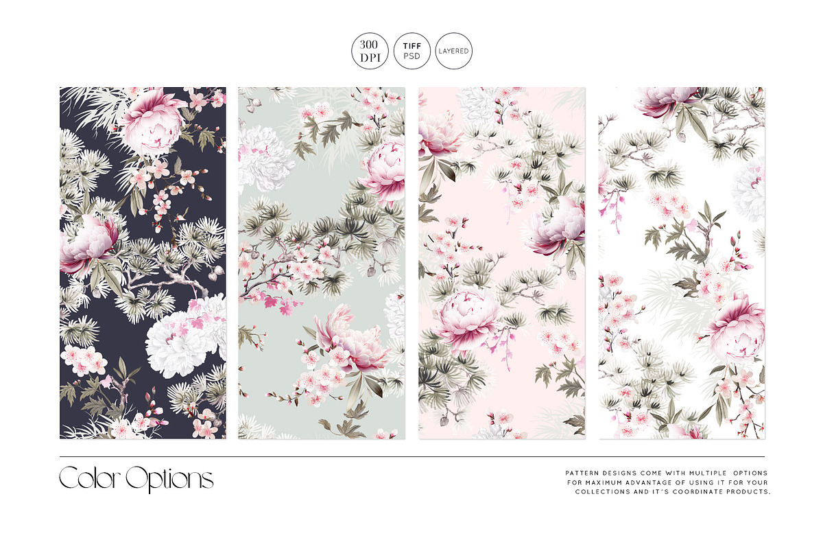 Sakura Whispers, Elegant Luxury!, a Pattern Graphic by TSTUDIO (Photo 3 of 12)