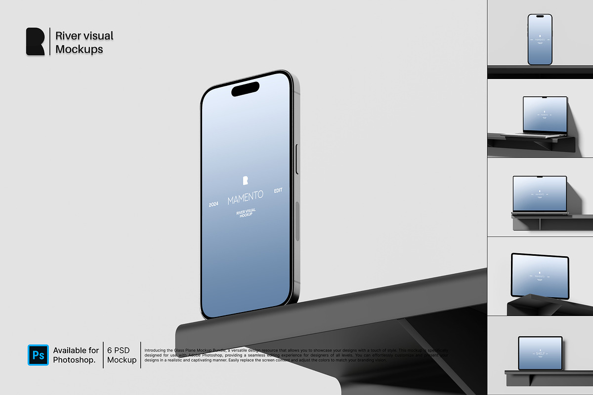 Device Top Shelf Mockup Bundle, an iPhone Mockup by River Visual (Photo 1 of 8)