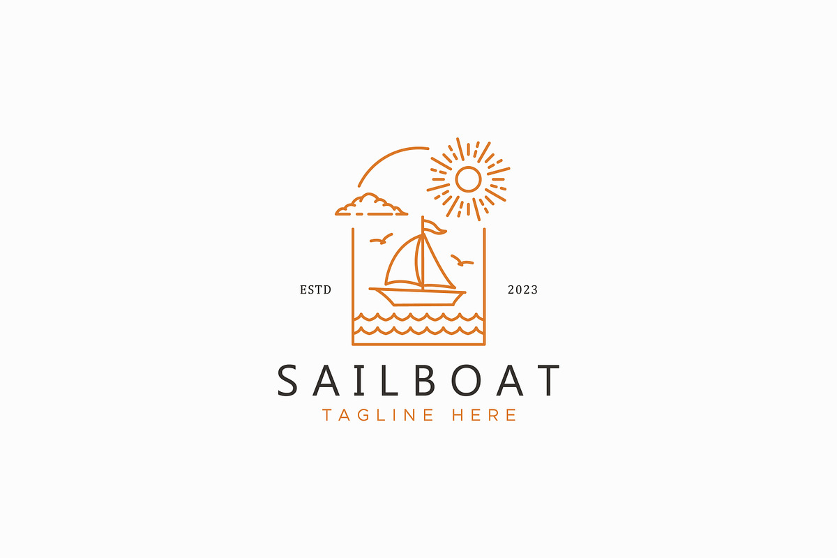 Sailboat Logo Summer Holiday, a Branding & Logo Template by Signatoro (Photo 1 of 2)