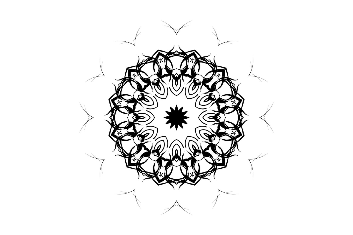 Modern Black and White Mandala Pack, a Decorative Illustration by NJ Himel (Photo 54 of 101)