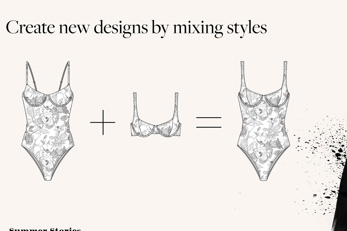 High Res Swimwear Flats Templates, an Object Graphic by Summer Stories (Photo 4 of 8)