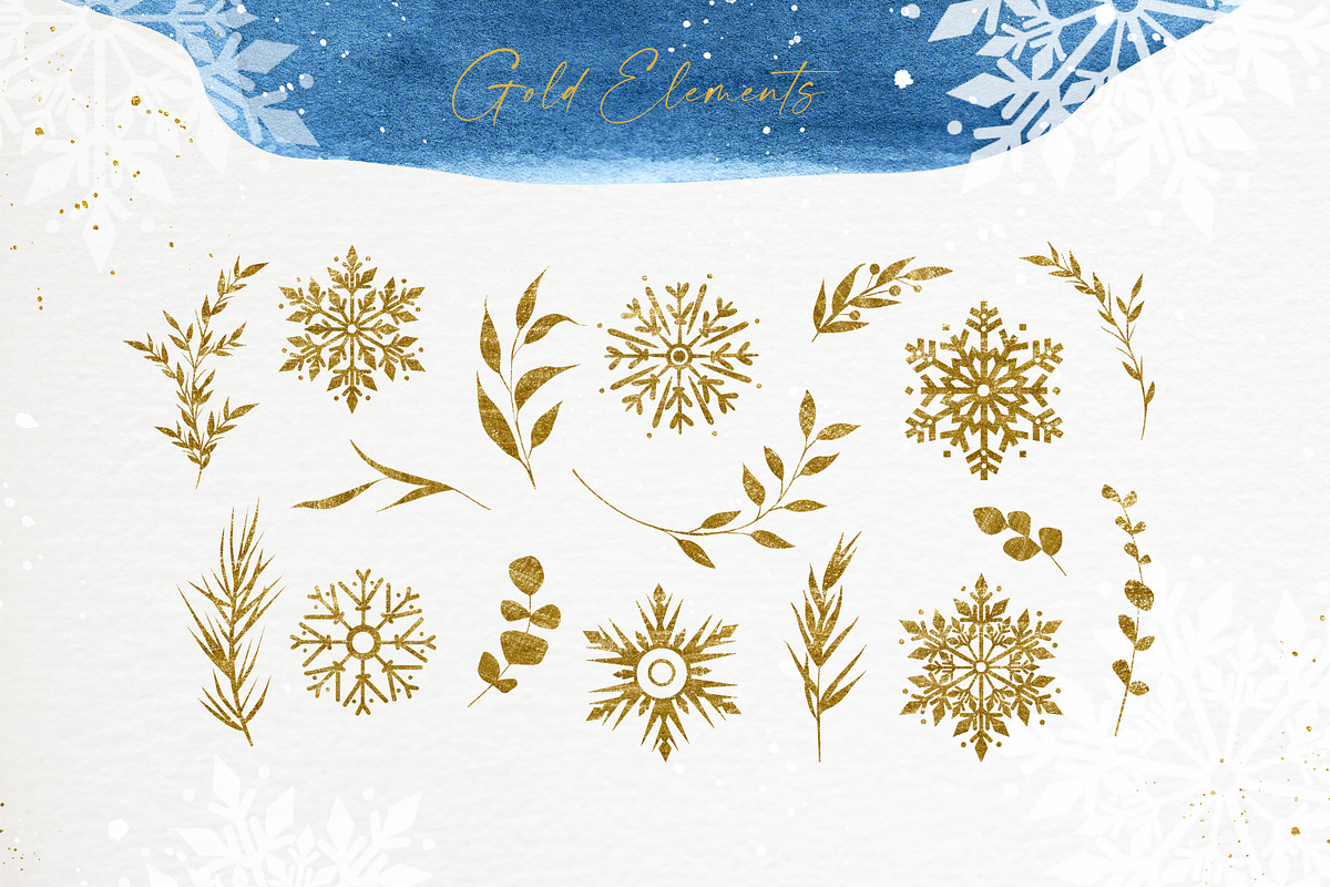 Cold winter.Watercolor Christmas Set, a Seasonal Illustration by Ooh Lily (Photo 12 of 20)