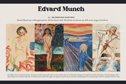 550+ Edvard Munch Paintings, a Person Illustration by Digital Museum