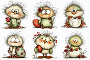 Whimsical Easter Chick Clipart, an Illustration by Libby Wishes (Thumbnail 2 of 6)