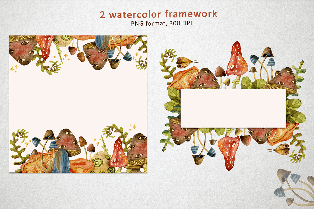 Watercolor Mushrooms, an Illustration by annasokol_ (Photo 3 of 7)