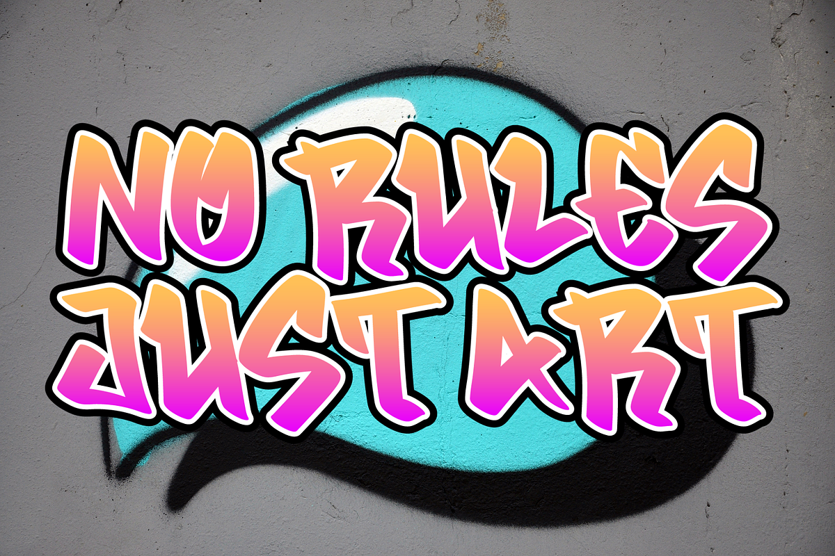 Graffitti Blaze - graffiti tagging, a Handwritten Font by Brown Cupple (Photo 2 of 6)