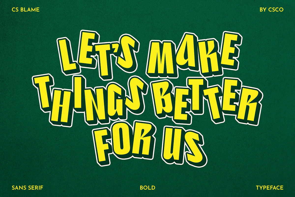 CS Blame – Bold Font, a Sans Serif Font by Craft Supply Co. (Photo 6 of 8)