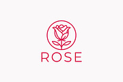 Red Rose Flower Minimalist Logo, a Branding & Logo Template by Signatoro (Thumbnail 1 of 2)