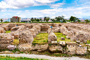 Roman baths of ankara in turkey containing ankara, turkey, and baths, an Architecture Photo by Leonid Andronov
